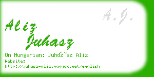 aliz juhasz business card